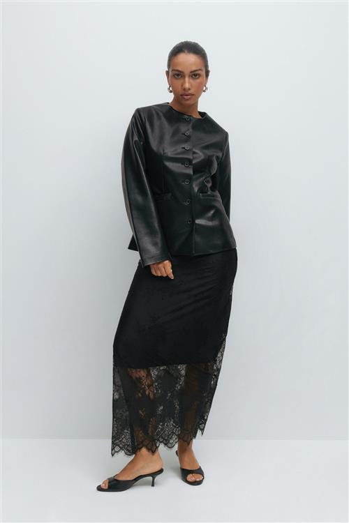 Gina Tricot - Lace skirt - lange nederdele - Sort - S - Dame