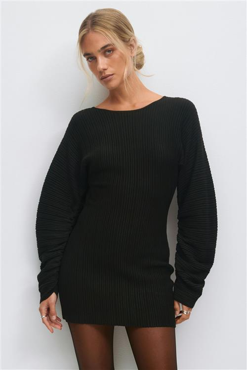 Gina Tricot - Knitted dress - korte kjoler - Sort - L - Dame