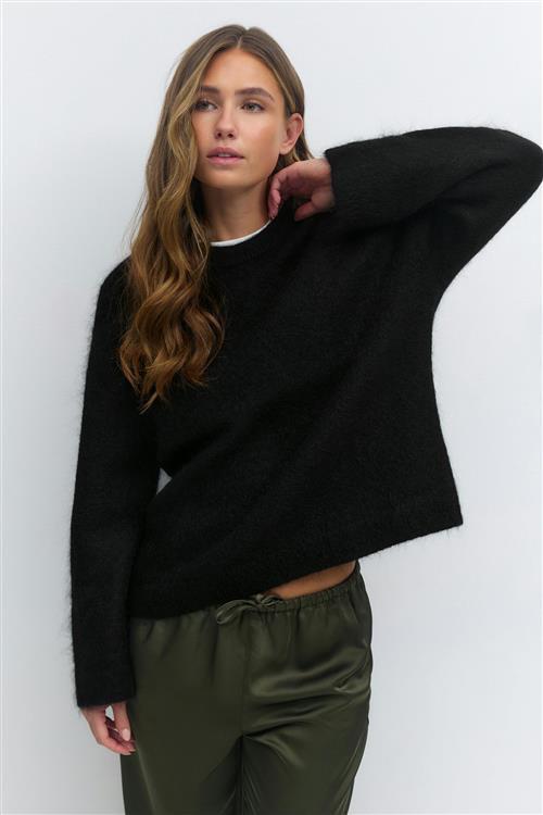 Gina Tricot - Mohair knitted sweater - Striktrøjer - Sort - XS - Dame