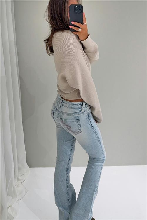 Gina Tricot - 14+ dixie ultra low jeans - Jeans - Blå - L - Dame