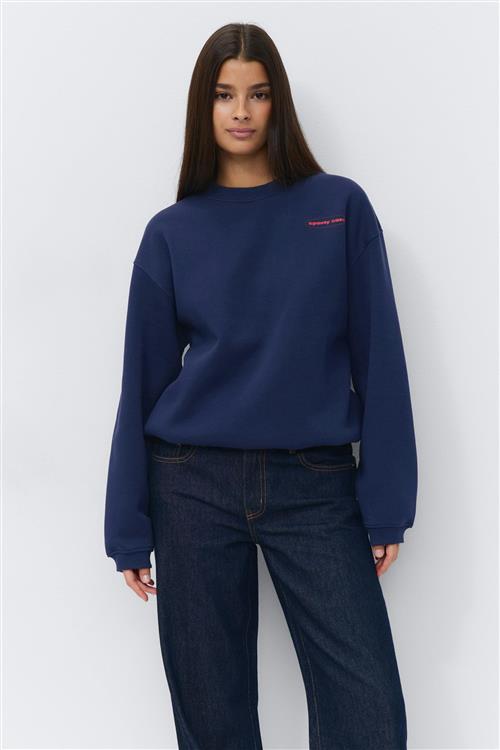 Gina Tricot - Crewneck versatile sweater - Collegetrøjer - Blå - L - Dame