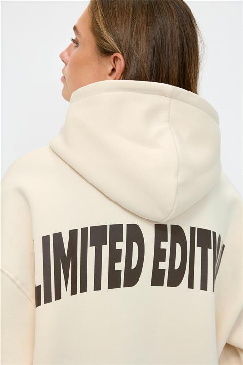 Gina Tricot - Oversized print hoodie - hoodies - Gul - XS - Dame
