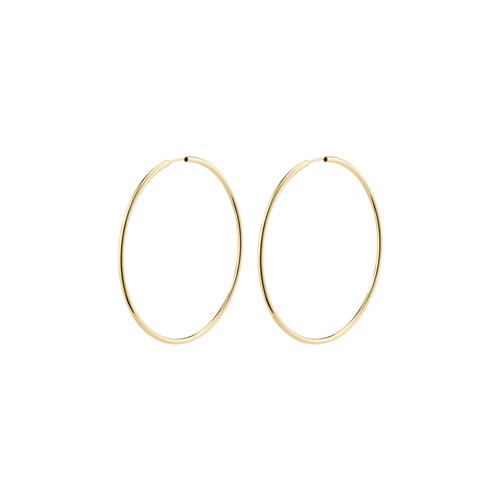 Pilgrim APRIL store hoop øreringe guldbelagt