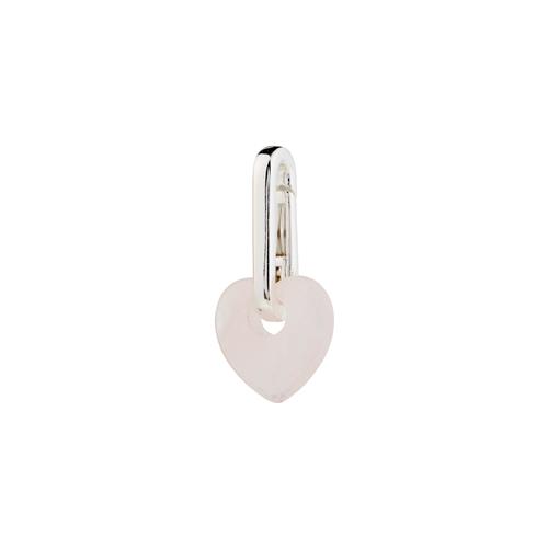 Pilgrim CHARM rosenkvarts hjerte vedhæng sølvbelagt