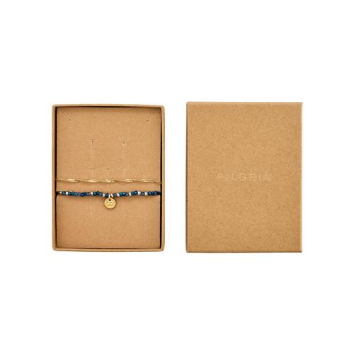 Pilgrim BELLAMY gavesæt, armbånd 2-i-ét sæt, guldbelagt