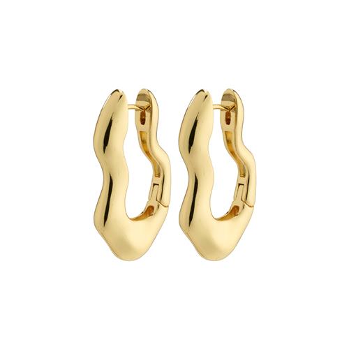 Pilgrim LOULIA wavy hoops guldbelagt