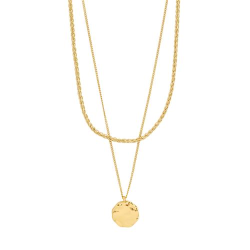 Pilgrim DECLAN halskæde 2-i-ét sæt, guldbelagt