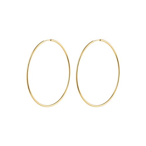 Pilgrim SANNE store hoop øreringe guldbelagt