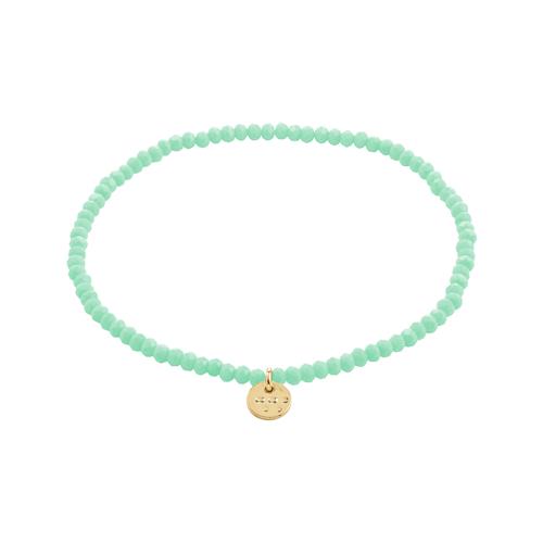 Pilgrim INDIE armbånd mintgrøn, guldbelagt