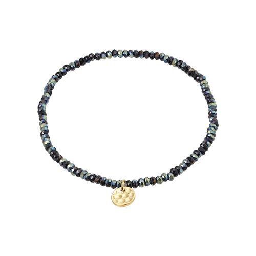 Pilgrim INDIE armbånd grå, guldbelagt