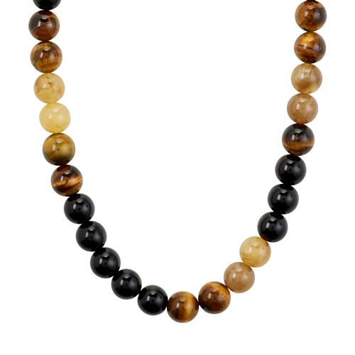 Pilgrim UNFOLD halskæde brun/guldbelagt