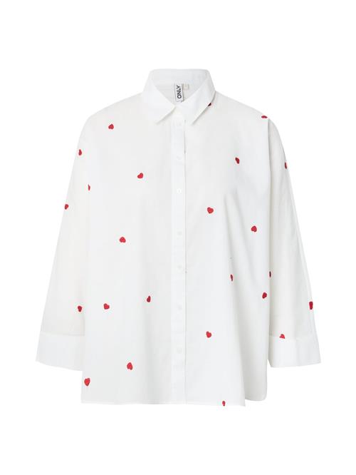 ONLY Bluse 'ONLNew Lina'  rød / hvid