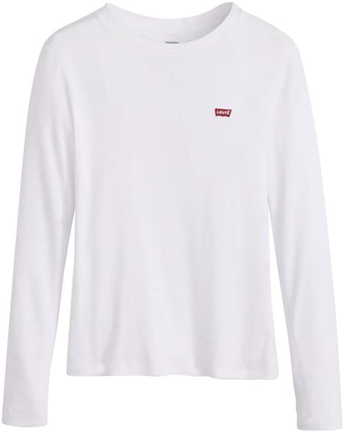 LEVI'S ® Shirts 'Essential Housemark Long Sleeve Tee'  carminrød / hvid