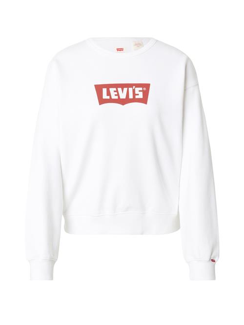 LEVI'S ® Sweatshirt 'Graphic Iconic Heritage Crewneck Sweatshirt'  carminrød / hvid