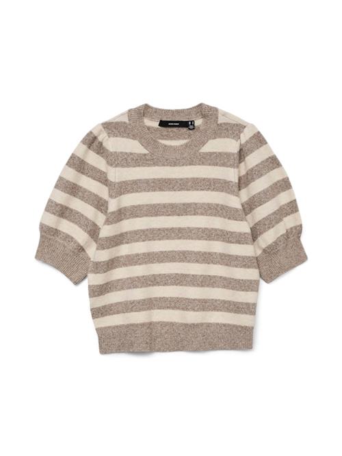 VERO MODA Pullover 'VMDoffy'  taupe / hvid