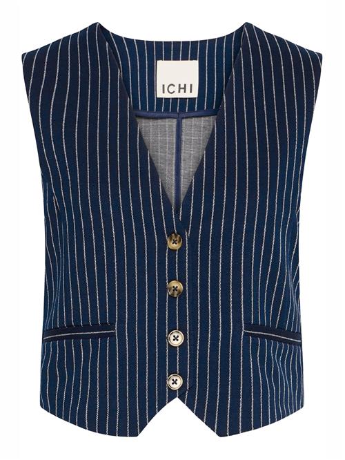 ICHI Vest 'Kate'  mørkeblå / hvid