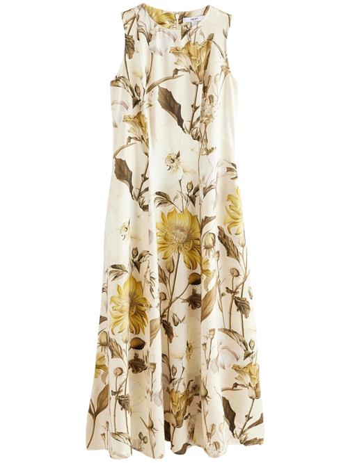 Next Kjole  sennep / lysegul / mørkegrøn / hvid