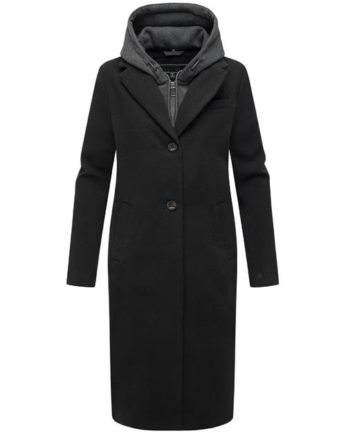 NAVAHOO Overgangsfrakke 'Kekstraum 14'  mørkegrå / sort