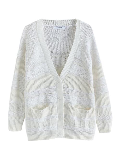 Next Cardigan  pastelgul / hvid