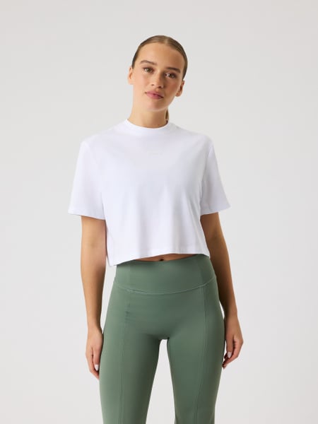 Björn Borg Studio Oversized Cropped T-shirt Hvid, L