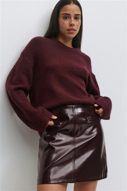 Gina Tricot - Patent skirt - korte nederdele - Rød - 34 - Dame