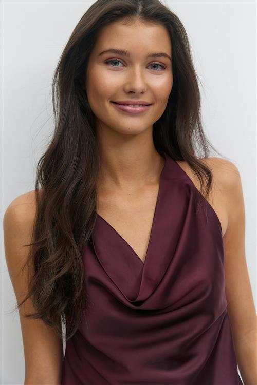 Gina Tricot - 14+ halterneck top - Toppe - Rød - XS - Dame