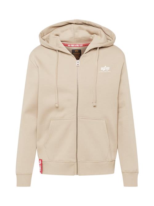 ALPHA INDUSTRIES Sweatshirt  sand / rød / hvid