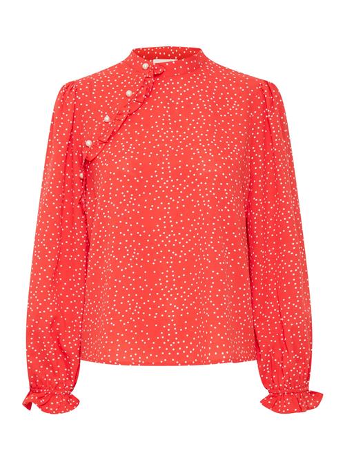 ICHI Bluse 'Tanya '  rød / hvid