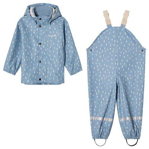 Kuling San Marino Uforet Regnsæt Dove Blue Dots Dove Blue Dots 98/104 cm Rain Blå  98/104 cm  unisex