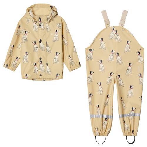 Kuling San Marino Uforet Regnsæt Pale Yellow Dalmatian Pale Yellow Dalmatian 74/80 cm Rain Gul  74/80 cm  unisex