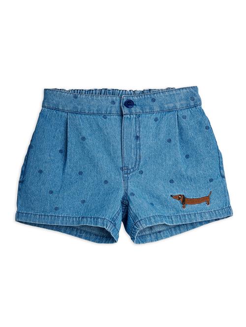 Mini Rodini Dots Denim Shorts Blue  Blue 116/122 cm  Blå  116/122 cm  unisex