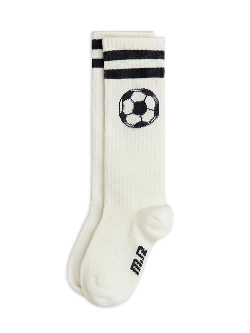 Mini Rodini Football Knæhøje Sokker Off-white  Off-White 28-31 EU  Hvid  28-31 EU  unisex