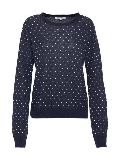 ABOUT YOU Pullover 'Leena Jumper'  mørkeblå / hvid