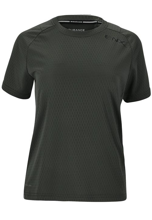 ENDURANCE Funktionsbluse 'Jannie'  gran / sort / sølv