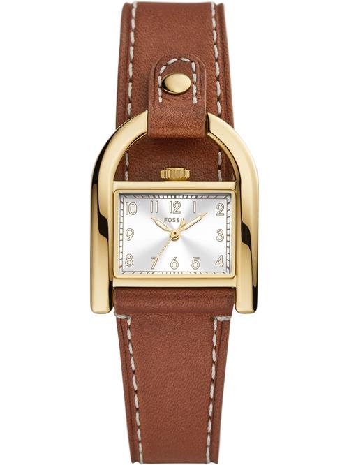 FOSSIL Analogt ur 'HARWELL'  brun / guld / sølv