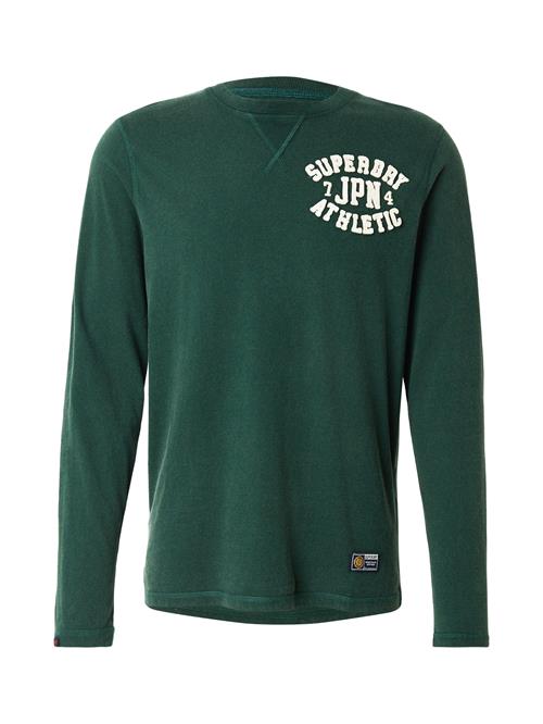 Superdry & Co Bluser & t-shirts  mørkegrøn / hvid