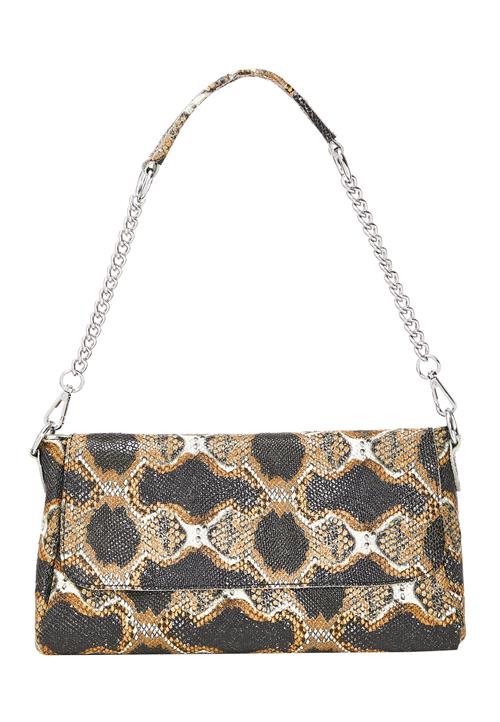 faina Skuldertaske  cognac / lysebrun / sort / hvid