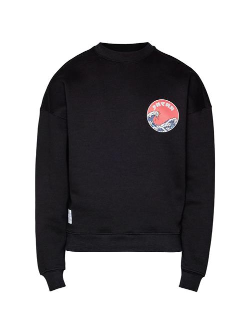 ALPHA INDUSTRIES Sweatshirt 'Japan Wave Warrior'  mørkegrå / rød / sort / hvid