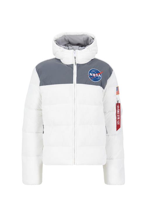 ALPHA INDUSTRIES Overgangsjakke 'HP NASA'  ensian / mørkegrå / blodrød / hvid