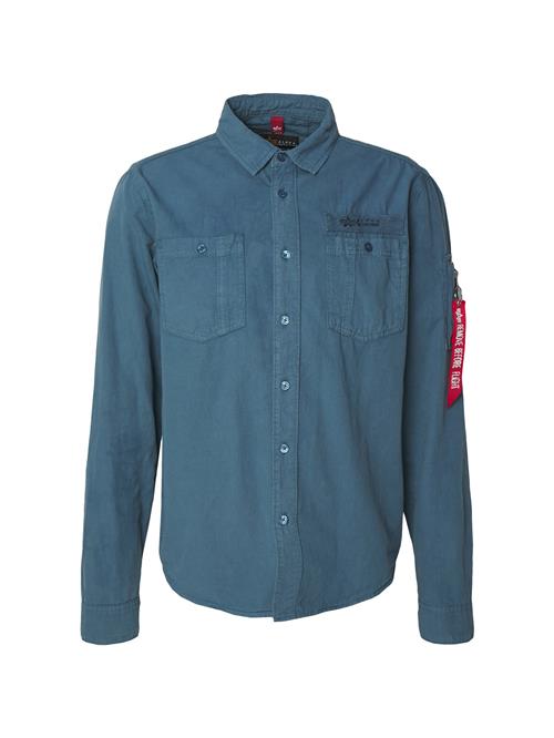 ALPHA INDUSTRIES Skjorte 'Air Force'  dueblå / sort