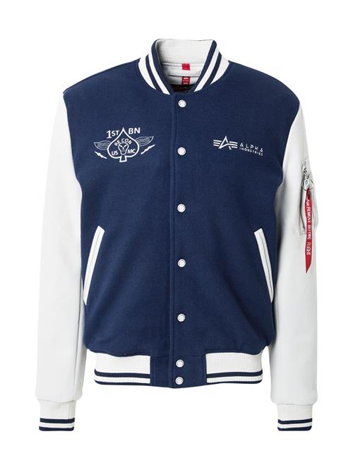 ALPHA INDUSTRIES Overgangsjakke 'Varsity Air Force'  navy / hvid