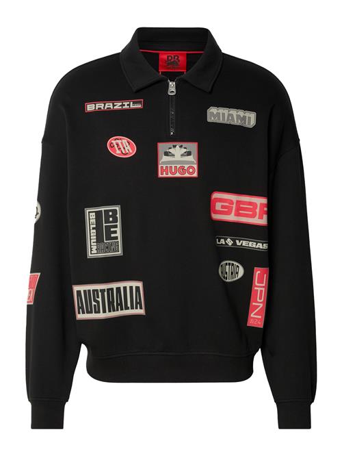 HUGO Sweatshirt 'Danwyll'  creme / grå / grenadine / sort