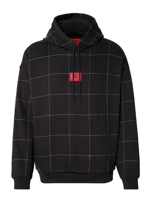 HUGO Sweatshirt 'Dally'  brandrød / sort / hvid