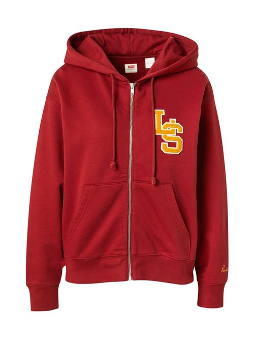 LEVI'S ® Sweatjakke 'Heritage'  gul / bordeaux / hvid