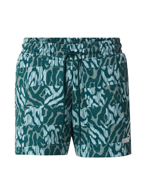 PUMA Sportsbukser 'Ess'  lyseblå / grøn / hvid