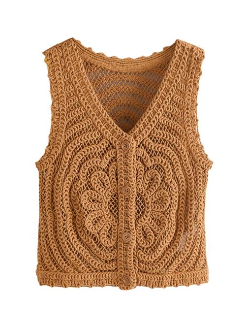 Next Strikvest  mørkebeige