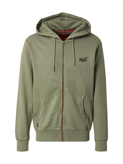 Superdry & Co Sweatjakke 'Essential'  antracit / khaki