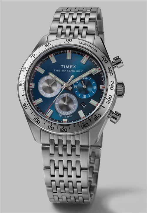 TIMEX Analogt ur 'Waterbury'  sølv