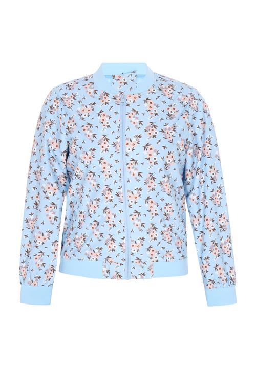 swirly Overgangsjakke  lyseblå / mørkebrun / pastelorange / hvid