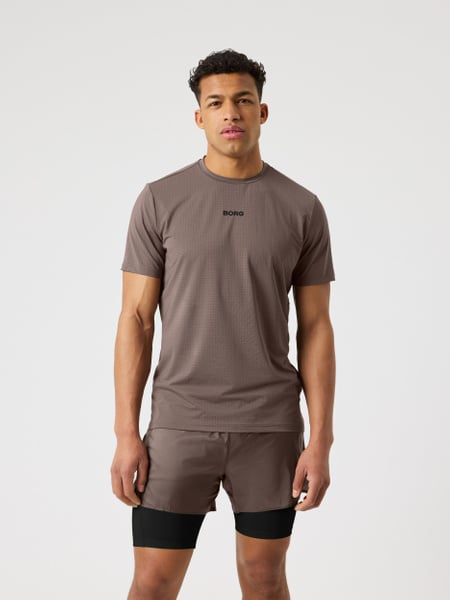 Björn Borg Borg Running Perforated T-shirt Brun, XXL